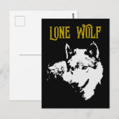 Lone Wolf Male Sigma Modern Minimalist Briefkaart (Voorkant / Achterkant)