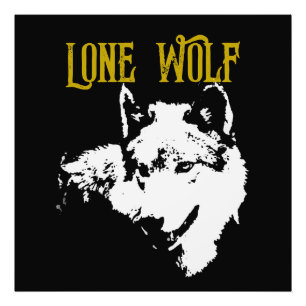 Lone Wolf Male Sigma Modern Minimalist Foto Afdruk