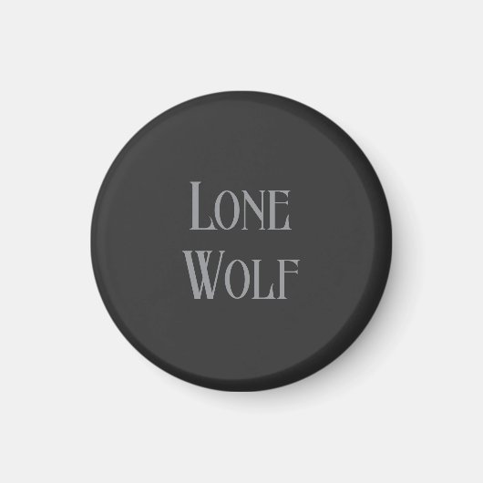 Lone Wolf Male Sigma Modern Minimalist Magneet (Voorkant)