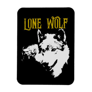 Lone Wolf Male Sigma Modern Minimalist Magneet