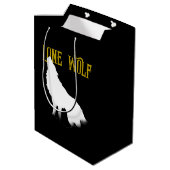 Lone Wolf Male Sigma Modern Minimalist Medium Cadeauzakje (Achterkant Gekanteld)