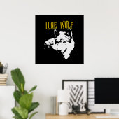 Lone Wolf Male Sigma Modern Minimalist Poster (Thuiskantoor)