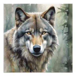 Lone Wolf Motivatie Inspirerend kunst Foto Afdruk