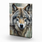 Lone Wolf Motivatie Inspirerend kunst Fotoblokken (Rechts)