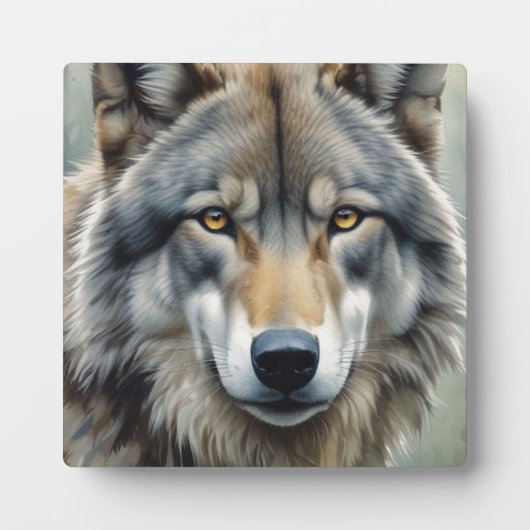 Lone Wolf Motivatie Inspirerend kunst Fotoplaat (Voorkant)