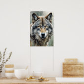 Lone Wolf Motivatie Inspirerend kunst Poster (Keuken)