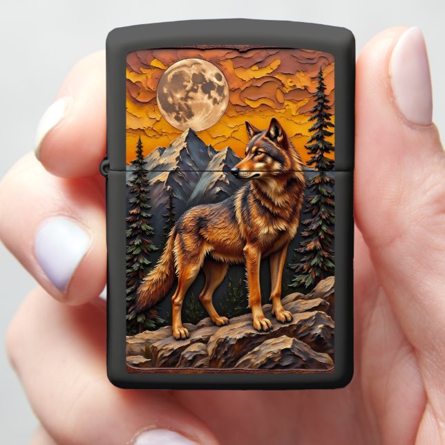 Lone Wolf Mountain Moon Sunset (In Hand)