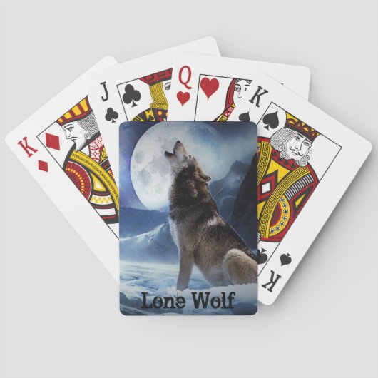 Lone Wolf Poker speelkaarten (Achterkant)