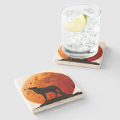 Lone Wolf Stone Onderzetter (Zijkant)