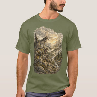 Lone Wolf sur un T-shirt de crête