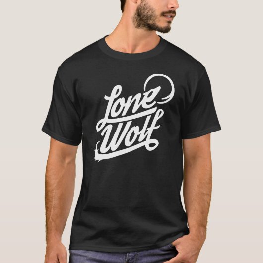 Lone Wolf Typographic T-shirt (Voorkant)