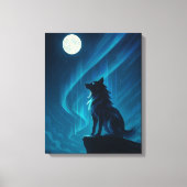 Lone Wolf Wall Art – Moonlight Spirit Canvas Afdruk (Voorkant)