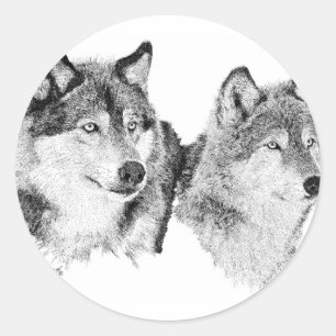 Lone Wolves Ronde Sticker