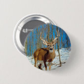 Loneley Reindeer Ronde Button 5,7 Cm (Voorkant /achterkant)
