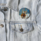 Loneley Reindeer Ronde Button 5,7 Cm (In situ)