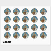 Loneley Reindeer Ronde Sticker (Vel)