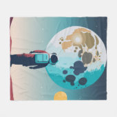 Lonely Astronaut Fleece Deken (Voorkant (Horizontaal))