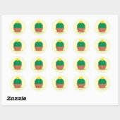 Lonely Cactus Ronde Sticker (Vel)