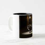 Lonely Cat Night Walk Mug - Une touche de mystère (Devant gauche)