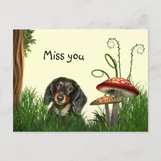 Lonely Dachshund Briefkaart
