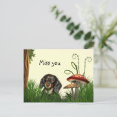 Lonely Dachshund Briefkaart (Staand voorkant)
