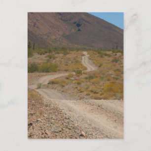 Lonely Desert Road 01 Briefkaart