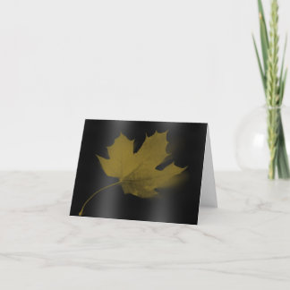 Lonely Maple Leaf Note Kaart