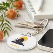 Lonely Ninja Samurai Art Design Sleutelhanger (Voorkant Rechts)