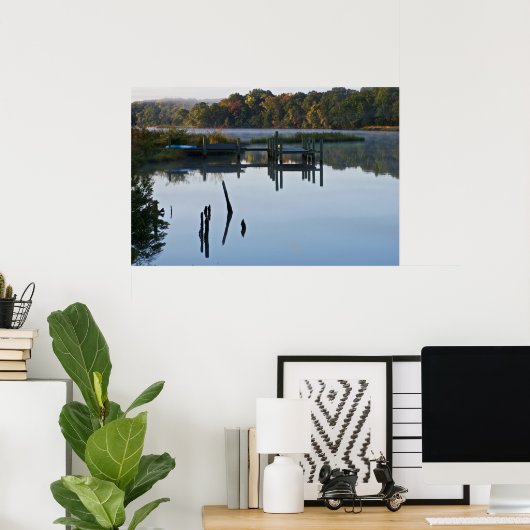 Lonely River Dock Poster (Thuiskantoor)