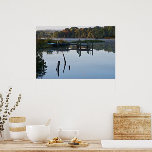 Lonely River Dock Poster (Keuken)