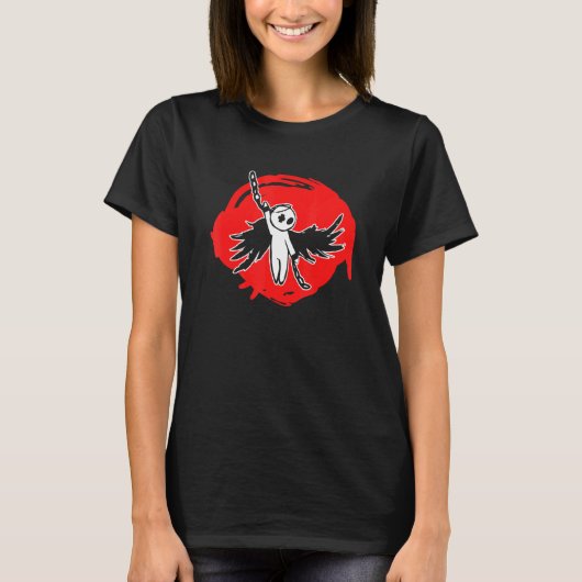 Lonely Sad Emo Gothic Angel T-shirt (Voorkant)