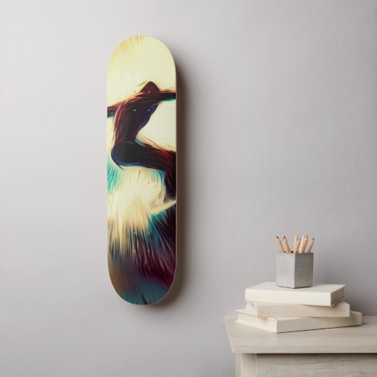LONELY SURFER SKATEBOARD (Muurkunst)