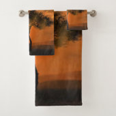 Lonely Tree Sunbeams Bath Towel Set Sunset Bad Handdoek (Insitu)