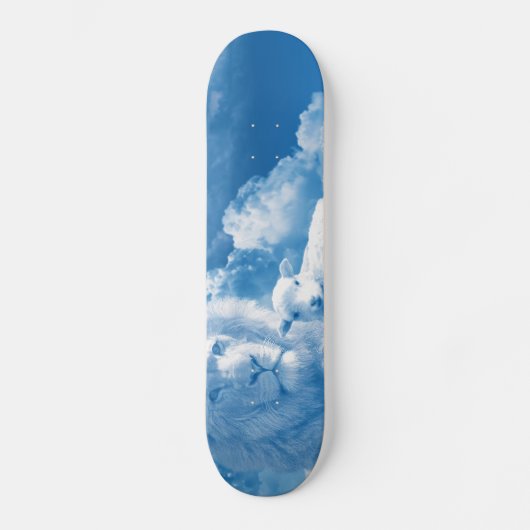 Lonen en lammeren in wolken skateboard (Voorkant)