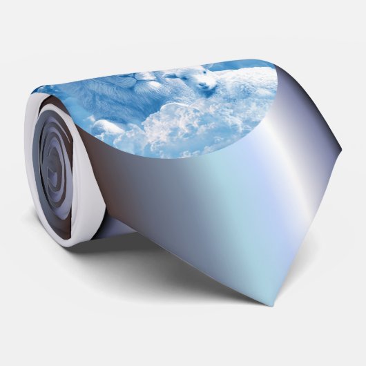 Lonen en lammeren in wolken stropdas (Opgerold)