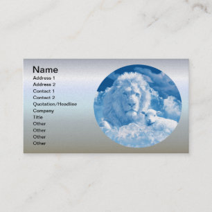 Lonen en lammeren in wolken visitekaartje