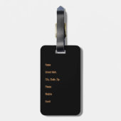 Lonen met aanpasbare tekst bagagelabel (Achterkant verticaal)