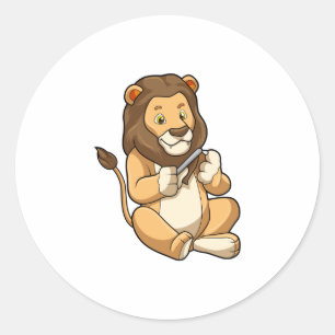 Lonen met pijlen op de spoorstaaf ronde sticker