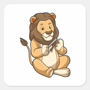 Lonen met pijlen op de spoorstaaf vierkante sticker