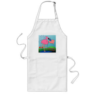 Long 4 juillet tablier de BBQ de Flamant rose