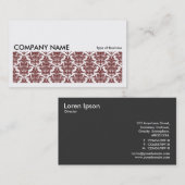 Long Afbeelding 0121 - Dk Brown Damask Pattern Visitekaartje (Voorkant / Achterkant)
