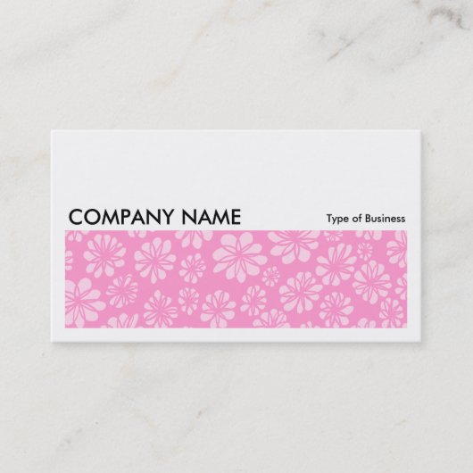 Long Afbeelding 059 - Roze Floral Visitekaartje (Voorkant)