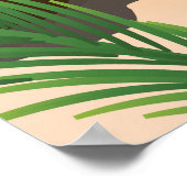 Long bay beach Jamaïque affiche Voyage (Coin)