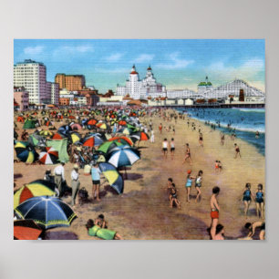 Long Beach California Antiek Poster