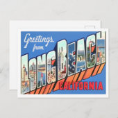 Long Beach, California  Big Letters Briefkaart (Voorkant / Achterkant)