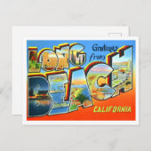 Long Beach, California  Big Letters Briefkaart (Voorkant / Achterkant)