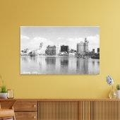 Long Beach, California City Skyline Uitzicht Canvas Afdruk (Insitu (Woonkamer))