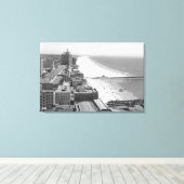 Long Beach, California Coastline and Beach Canvas Afdruk (Insitu (Houten vloer))