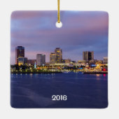 Long Beach California Keramisch Ornament (Achterkant)