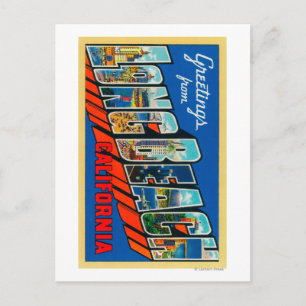 Long Beach, California - Large Letter Scenes 2 Briefkaart
